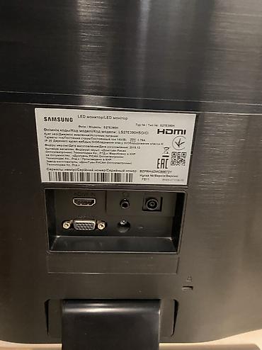 Мониторы: Samsung 27" Full HD İdeal Vəziyyətdə Monitor (LS27E390) Şəxsi — 10