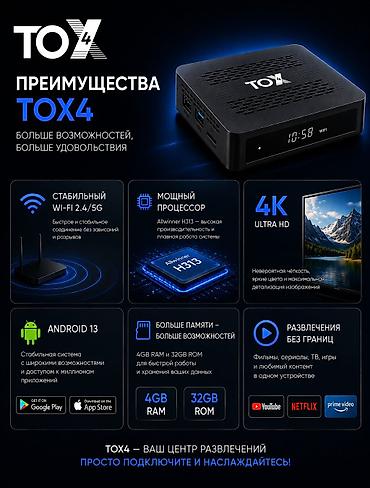 jack e4: ТВ-приставка TOX4 на Android 13 В ТВ приставке уже предустановлены — 2