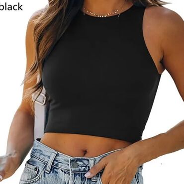 Topovi: L, Viskoza, Jednobojni, bоја - Crna — 14