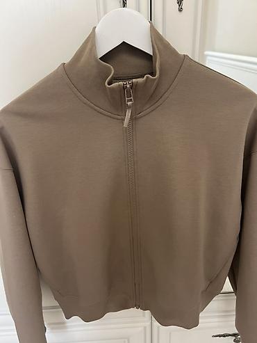 куртка уникло: Джерси-джекет на молнии Uniqlo - Цвет: тёплый бежево-тауpe - Фит — 1