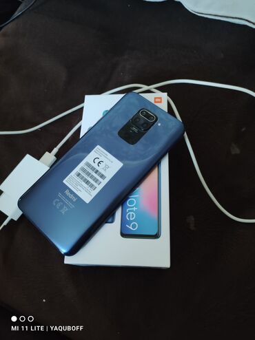 Elektronika: Xiaomi Redmi Note 9 | 128 GB | rəng - Göy 
 | Sensor, Barmaq izi, İki sim kartlı