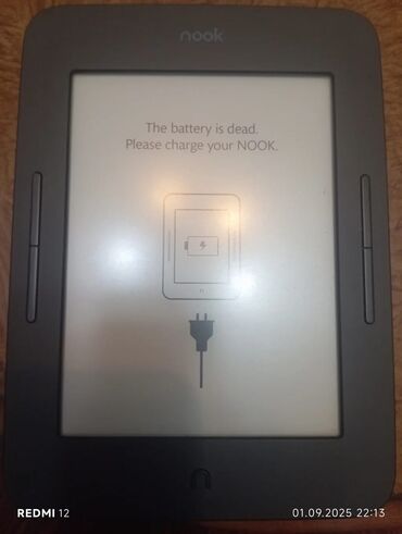 Электронные книги: Elektron Kitab "Nook" markalı kitab oxuyucu cihaz. Ekran 6 inç, yaddaş