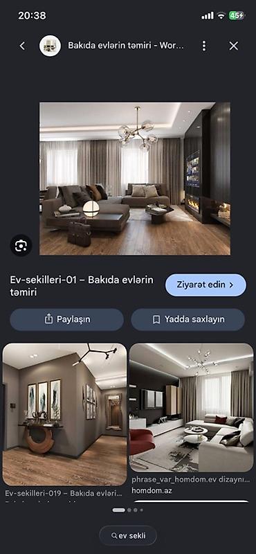 Dizayn, layihə: Ev tam temirlidir icerisinde her seyi var gir yasa yanliz qiz — 1