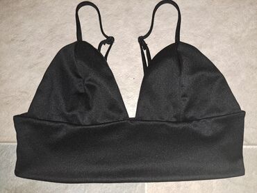 crop top majice: S (EU 36), Single-colored, color - Black