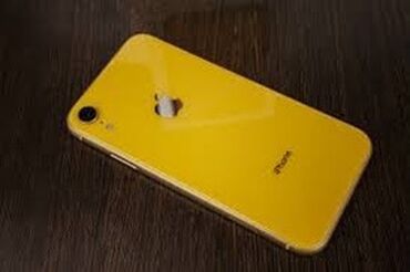 телефон не бу: IPhone Xr, Б/у, 64 ГБ, Желтый, Чехол, Кабель, 82 %