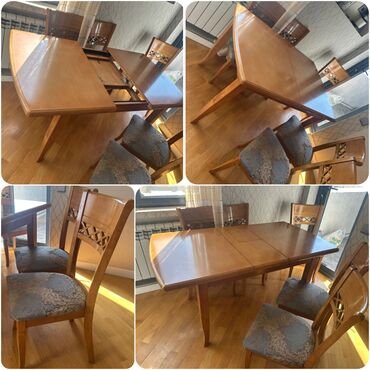 stul metbex: Metbex masasi+6 stulla birge satilir 350 azn.Idealdir.Unvan Qara