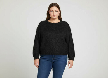 pluszowy kombinezon damski: Sweter damski, rozmiar 6XL