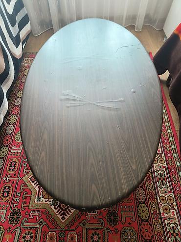 su sifarisi: Oval masa, Açılmayan, Təkərsiz, Laminat, Zəmanətsiz — 1