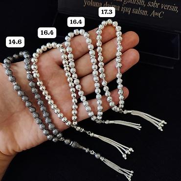 papaq milli: Gümüş təsbeh kolleksiyası Qram- 9.5 AzN - Material: 925 ayar gümüş — 5
