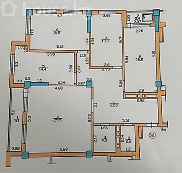 мкр кок жар: 4 комнаты, 129 м², Кок-Жар мкр Элитка, 11 этаж, ПСО (под самоотделку) — 3
