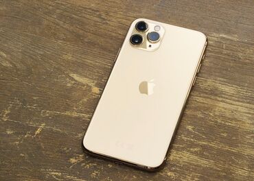 Apple iPhone: IPhone 11 Pro Max, Б/у, 64 ГБ, Золотой, Зарядное устройство, Защитное стекло, Чехол, 84 %