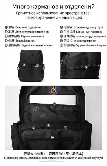 smart folio: Рюкзак, Материал: Оксфорд, Унисекс, Новый — 3