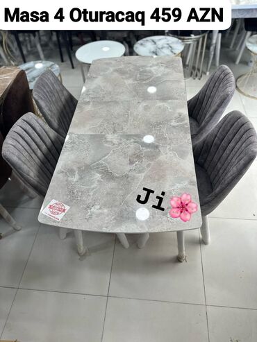 kirayə stol stul: Mətbəx üçün, Yeni, Açılan, Dördbucaq masa, 4 stul
