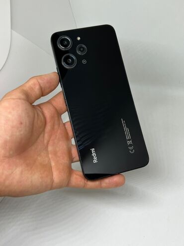 телефоны за 2000 сом: Redmi, Redmi 12, Колдонулган, 256 ГБ, түсү - Кара, 2 SIM