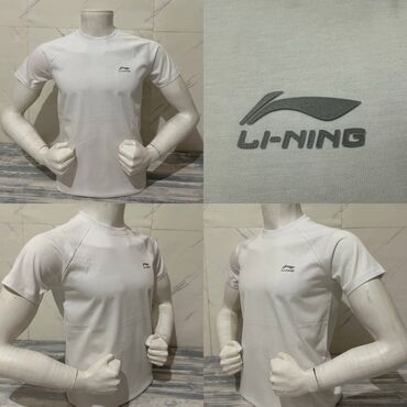 одноразовые перчатки цена бишкек: Мужская футболка, M (EU 38), Li-Ning, Новый, цвет - Белый, Бесплатная доставка