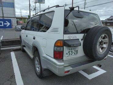тайота прадо 95 кузов: Бампер Toyota Б/у, цвет - Белый, Оригинал