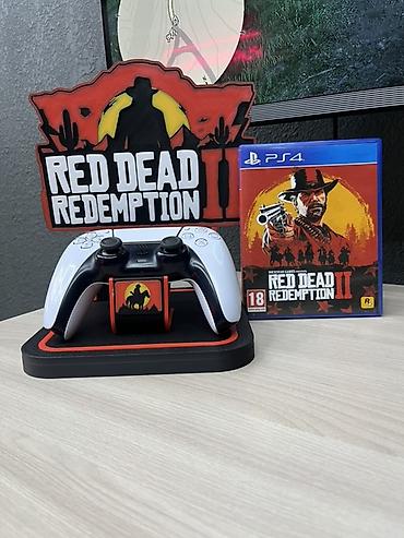 red dead redemption: Red Dead Redemption II temalı oyun dekorativ gamepad stendi. Vestern — 1