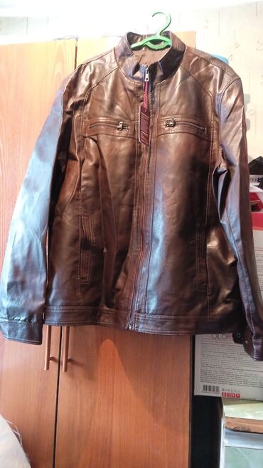мужской кожаный куртка: Куртка цвет - Черный
