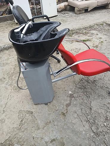 Salon, tibbi mebel: Salon üçün yuyucu lavabolu kreslo və usta kreslosu dəsti. - Yuyucu — 2