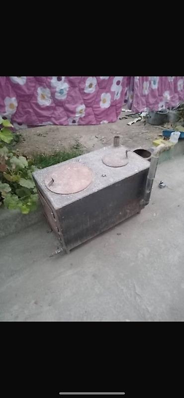Меш плиталары: Продаю б/у Печь Металлическая печь-буржуйка с варочной поверхностью — 1
