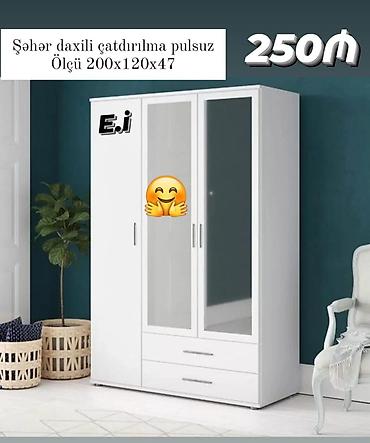 yuxuda banka sindirmaq: Dolab yeni qarderob paltar dolabı 3 qapılı siyirməli — 1