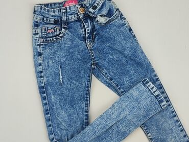 jeansy bootcut bershka: Spodnie jeansowe, 8 lat, 122/128, stan - Dobry