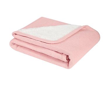 mojca dvosed simpo: KikkaBoo Pleteno dvostrano baby ćebence Sherpa – Dream Big Pink, 75 x — 1