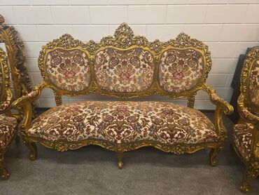 Stilske garniture: Luksuzni barokni set garniture za sedenje – 3 dela - Sastav: trosed — 3