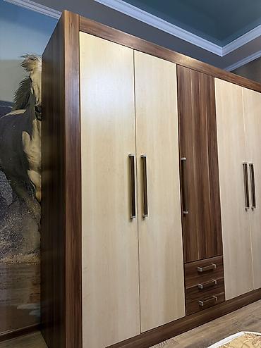 study table: Спальный гарнитур, Б/у, Двуспальная кровать, Шкаф, Турция, ДСП, Самовывоз, цвет - Коричневый — 3