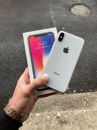 Apple iPhone: IPhone X, 64 GB, Ağ, Face ID