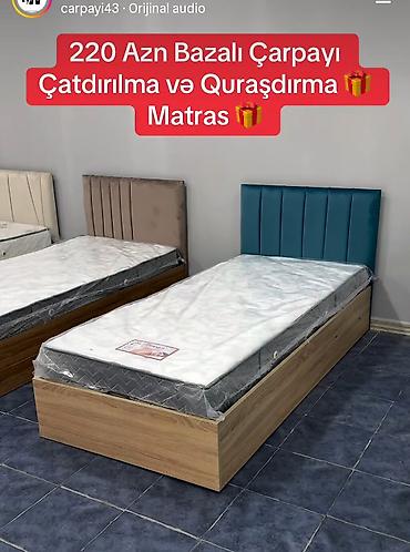 Bazalı tək çarpayı – matrasla birlikdə - Bazalı konstruk­siya: alt