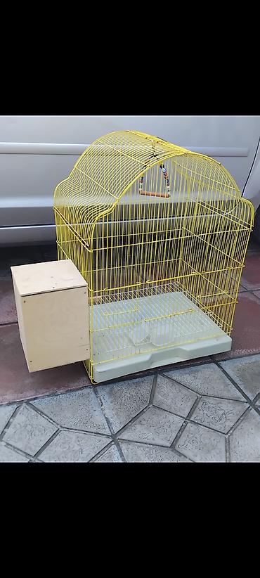 heyvan dasima cantasi: Sarı metal quş qəfəsi – geniş və rahat model 35 in 45 e hundurlukde 60 — 4