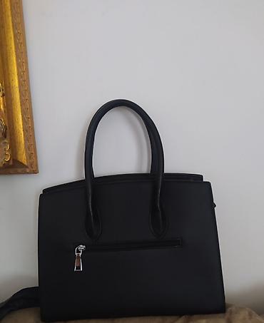 Torbe: Veoma lepa Birkinka Crna damska torba – klasičan tote/Birkin stil - — 5