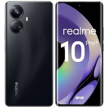 реалми 10: Realme 10 Pro Plus, Колдонулган, 128 ГБ, түсү - Кара, 2 SIM