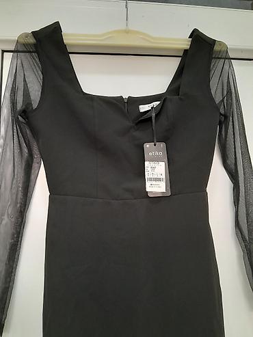 ev geyimler: Etika Collection qadın paltarı - Rəng: qara - Model: 8043 - Uzunluq — 1