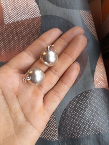 nakit kompleti: Krupne srebrne mindjuse,cisto srebro