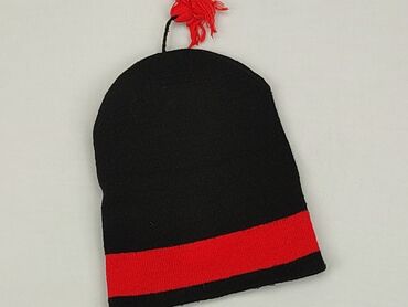 czapka z pomponem czarna: Czapka, stan - Dobry