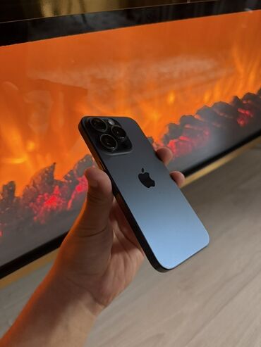 поко 3про: IPhone 15 Pro, Б/у, 256 ГБ, Blue Titanium, Коробка, 91 %