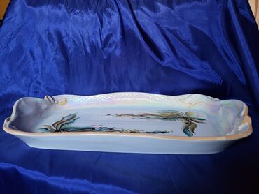 Ostalo posuđe: Oval,tanjir rucni rad,ruski 60,70te. Oval za serviranje,kolace — 9