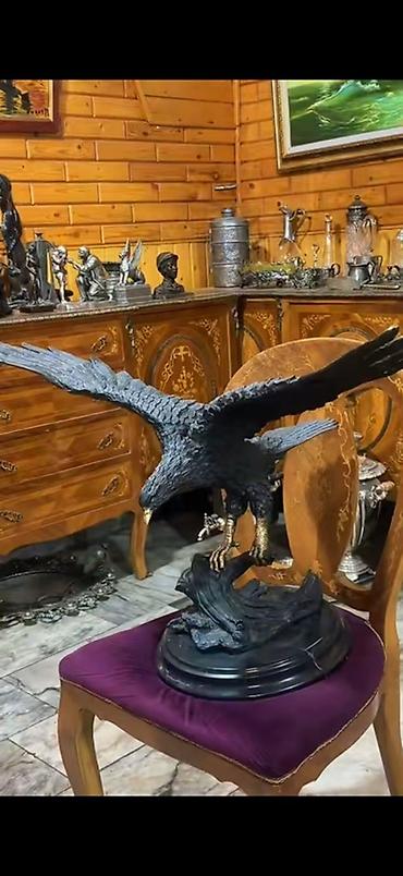 statuetka heykel: Fiqur, Metal, rəng - Qara — 1