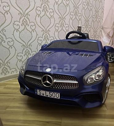 Uşaq üçün elektrik maşınları: Uşaq elektrik maşını – Mercedes-Benz stilində kabriolet, mavi rəng — 1