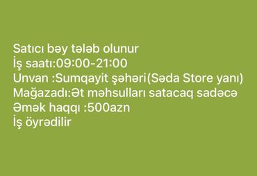 iş elanları 2023 bakı tap az: Продавец-консультант требуется, Только для мужчин, 30-45 лет, Без опыта, Ежемесячная оплата