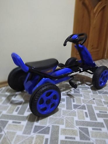 Uşaq dünyası: Uşaq pedallı go-kart maşını - Rəng: mavi - 4 təkərli, stabil — 5