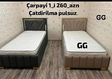 tek neferlik: Tək nəfərlik çarpayılar – şık dizaynlı başlıq və yumşaq üzlüklə. - — 1