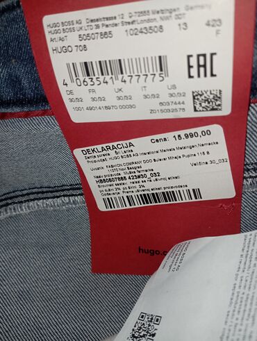Farmerke: Farmerke, 30 / 32, Hugo Boss, Slim fit — 3