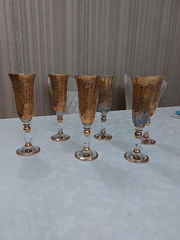 Qədəhlər, rəng - Qızılı, Şüşə, 6 ədədli dəst lalafo.az -da Qədəhlər, rəng - Qızılı, Şüşə, 6 ədədli dəst