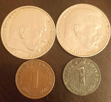 20 euro cent nece manatdir: 2 Рейхмарка 1937 и 1939 серебро Цена за 1 -30 манат 1 Рейхпфенинг