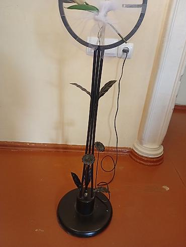 isiq lampasi: Dekorativ döşəmə lampası - Dizayn: Qara metal gövdə, yarpaq naxışlı — 5