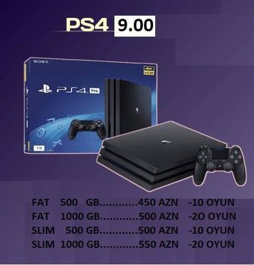 gameshop: Hər növ prosivkali PlayStation 4 konsollarinin satisi PS 4