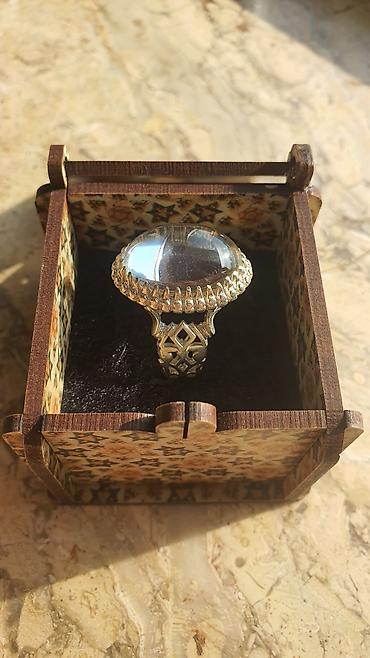 Digər aksesuarlar: Gümüş üzük – iri şəffaf dürrü nəcəf (Quartz) daşlı - Material: gümüş — 3